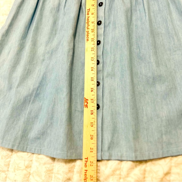 MB Design Chambray Button Up Skirt SZ:S - Picture 7 of 8